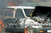 Maruti car goes up in flames at Tumbay; miraculous escape for 2